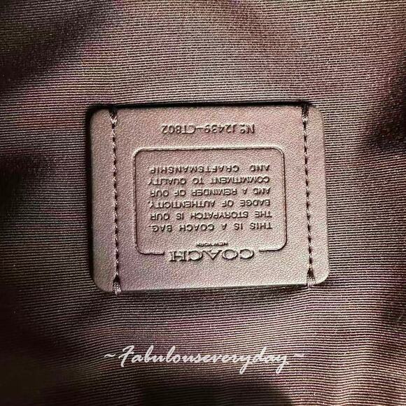 Coach City Large Bucket Bag Crossbody In Signature Canvas CT802 Walnut/Black NWT - Picture 9 of 9